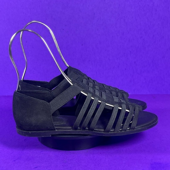 EILEEN FISHER Women's Black Rato Stretch Slip-On Fisherman Sandals Size‎ 7.5-NEW - Picture 1 of 8